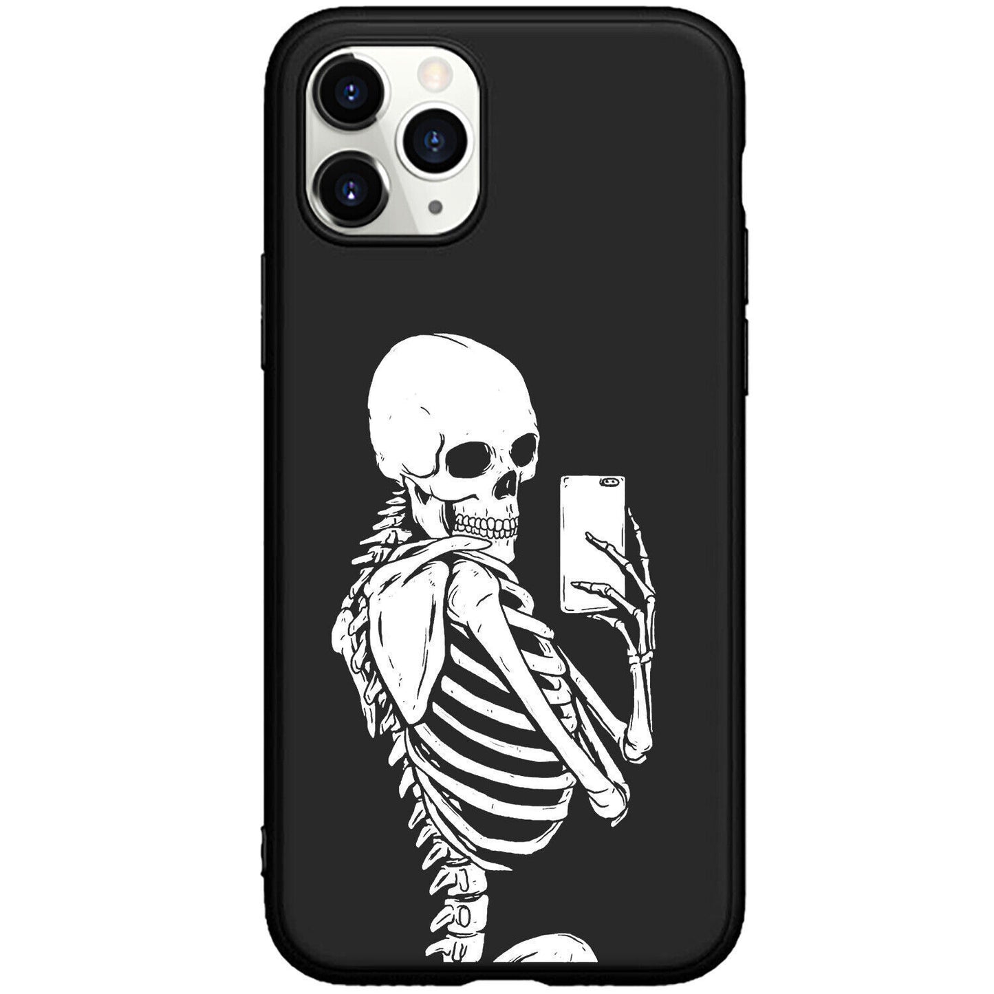 Horror Pirate Halloween Phone Case New Trendy Dark Style White Skull