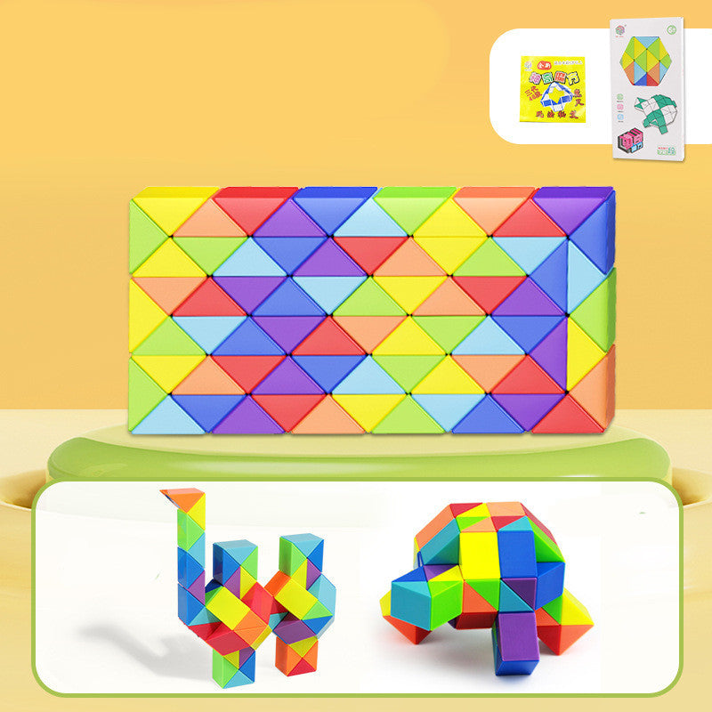 Snake Twist Cube Stress Relief Educational Toys Children Gifts Magic Snake Ruler Puzzle Folding Educational