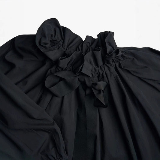 Women's Contrast Color Striped Shirt Lace-up Top