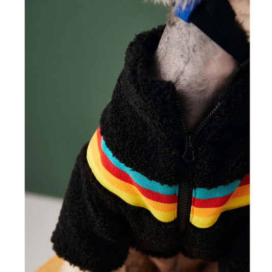 Pet Color Striped Casual Fashion Lamb Wool Coat