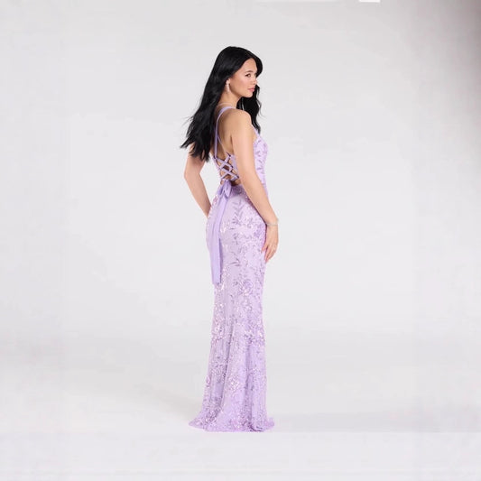 Fashionable Sexy Strapless Backless High-Slit Celebrity Dress