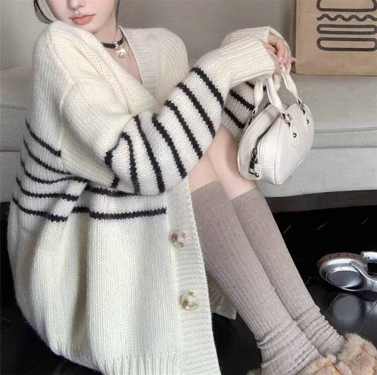 Collar Button Cardigan Autumn Classic Style Outer Sweater