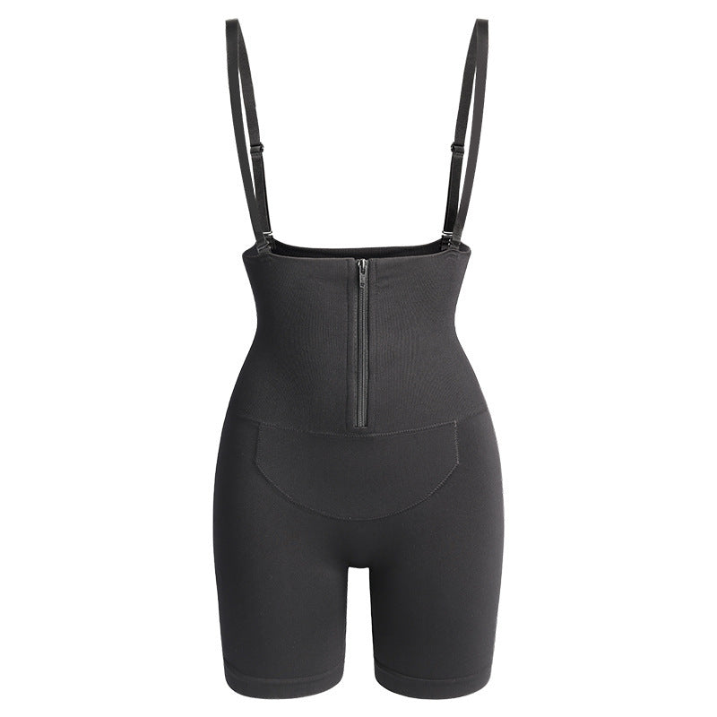 Ladies' High-waist Panty Detachable Shoulder Strap Girdling Bodybuiding Shaping Pants