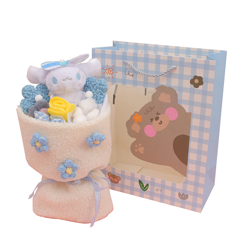 Birthday Gift Cartoon Doll Bouquet Plush Toy Cute Rabbit Flower Graduation Gift Greeting Card Valentine's Day Present