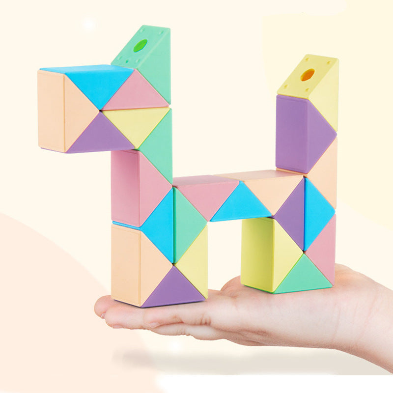 Snake Twist Cube Stress Relief Educational Toys Children Gifts Magic Snake Ruler Puzzle Folding Educational