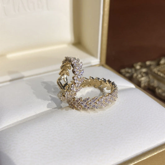 Fashion Micro Inlaid Zircon Wheat Ear Clip