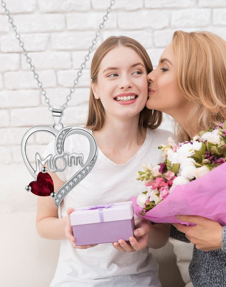 European And American Style Jewelry Heart-shaped Mom Necklace Female Mother's Day Gift Elegant Accessories