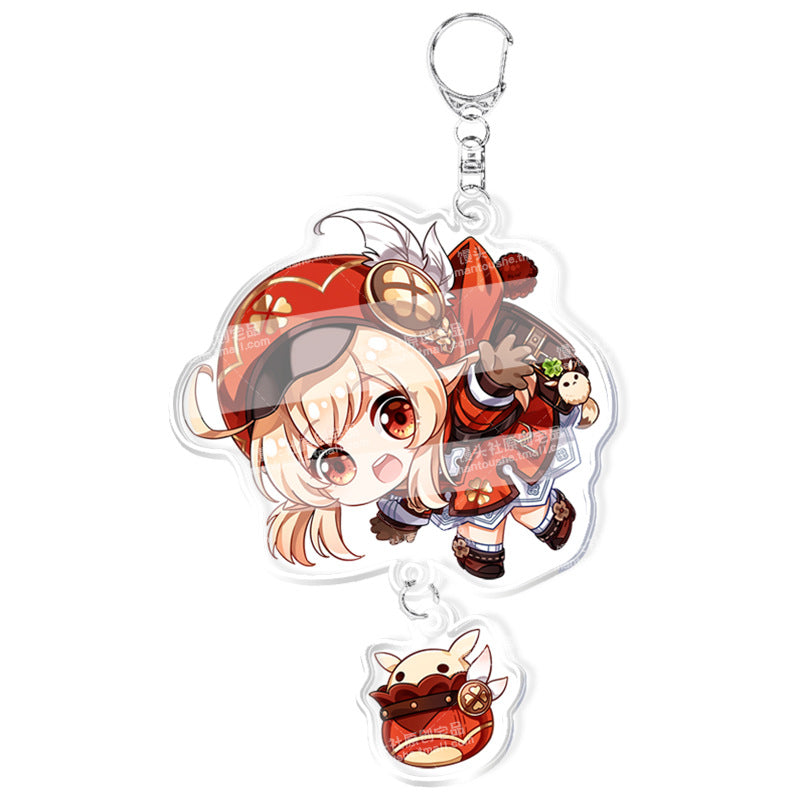 Game Anime Acrylic Keychain Cartoon Japanese Cute Bag Key Chain Keyring Ornament Bag Purse Charm Accessories