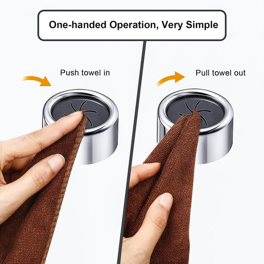 1/3pcs Fashion Style Self-Adhesive Wall Mount Towel Hooks, Plastic Easy Install No-Drill Kitchen & Bathroom Towel Holder for Home, Cabinet, Garage