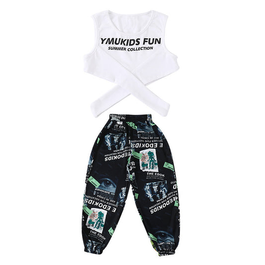 Children's Anti-mosquito Summer Clothes Foreign Style Big Children Wear Sports Pants