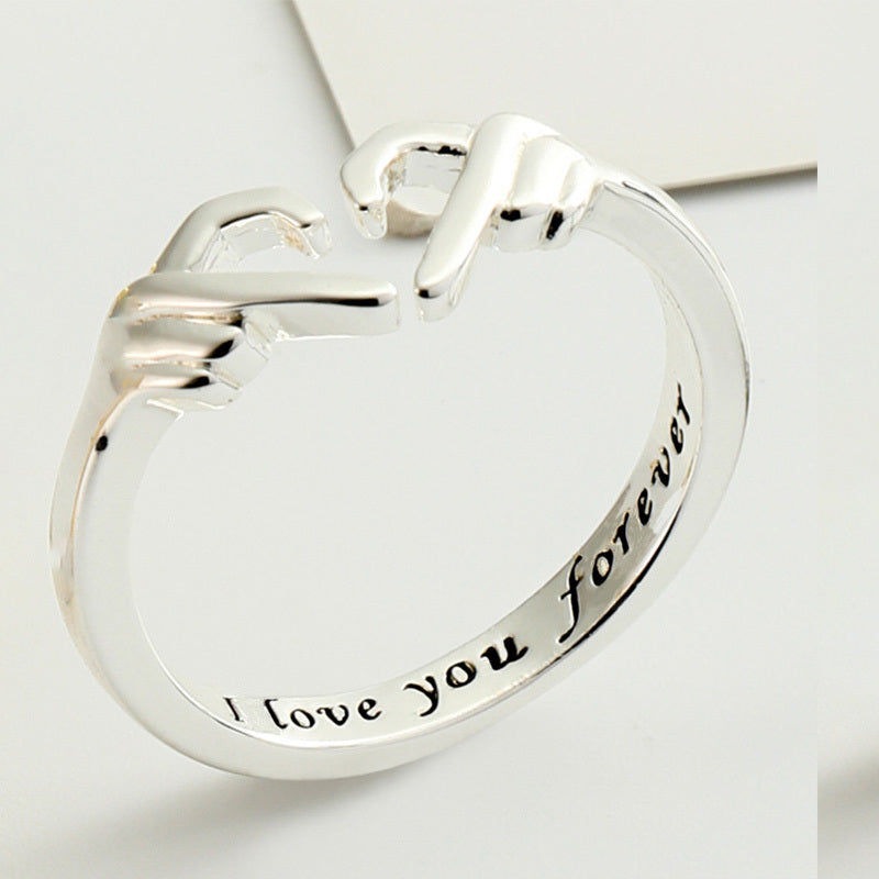 Premium 18K Gold Plated Heart Ring - Adjustable Promise Ring for Women & Teen Girls