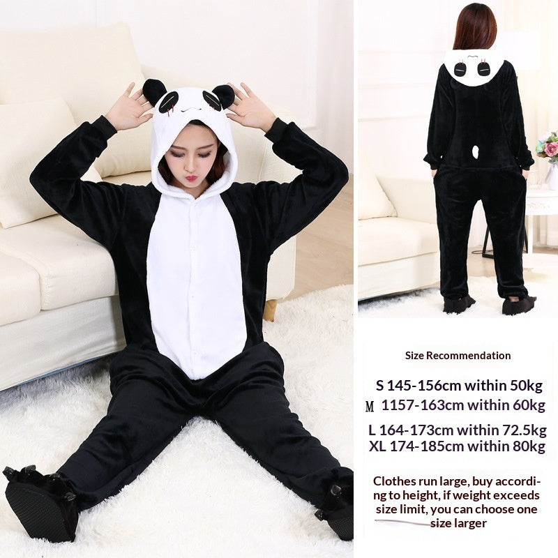 Cartoon Animal Dalmatian Husky Shar-Pei Pajamas Flannel Anime Homewear For Women