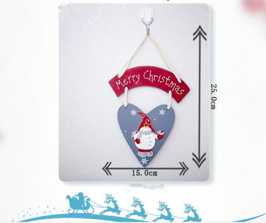 Christmas Wooden Decoration Creative Painted Tag