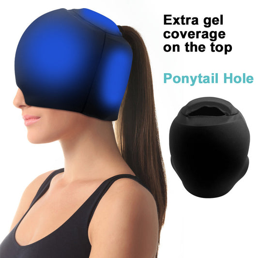 Simple Solid Color Fully Enclosed Design Cold Compress Cap