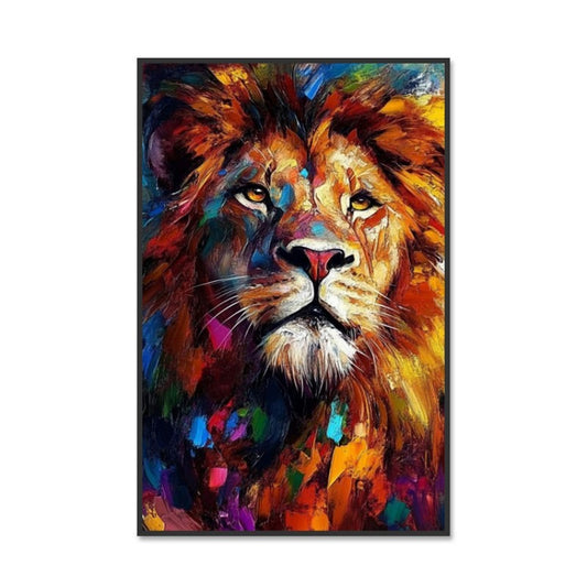 Abstract Animal Canvas Handmade Oil Painting Colorful Lion Painting Modern Stylish Animals Wall Art Home Living Room Decor