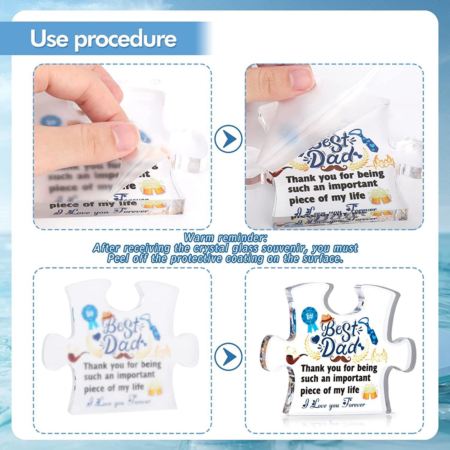 Acrylic Transparent Puzzle Three-dimensional Father's Day Gift