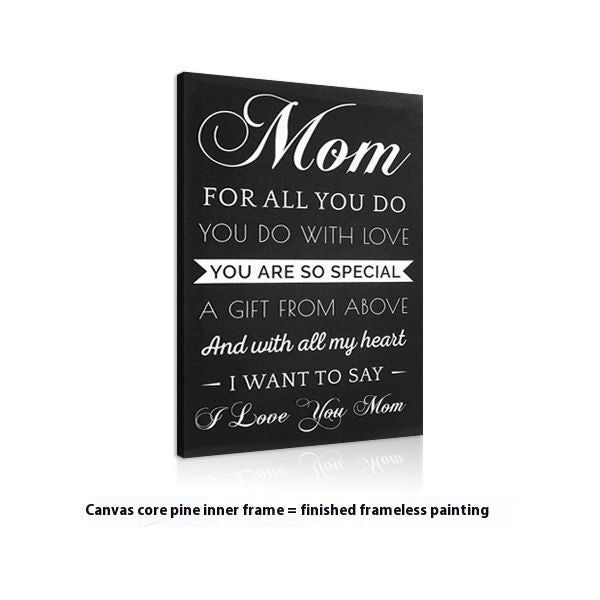 Unique Birthday Decorative Black Canvas Mural Mother's Day Gift Bedroom Paintings