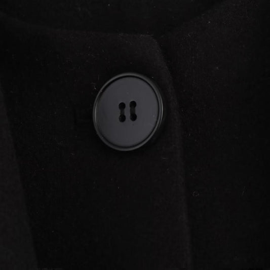 Elegant Blended Textile Scarf Overcoat Coat