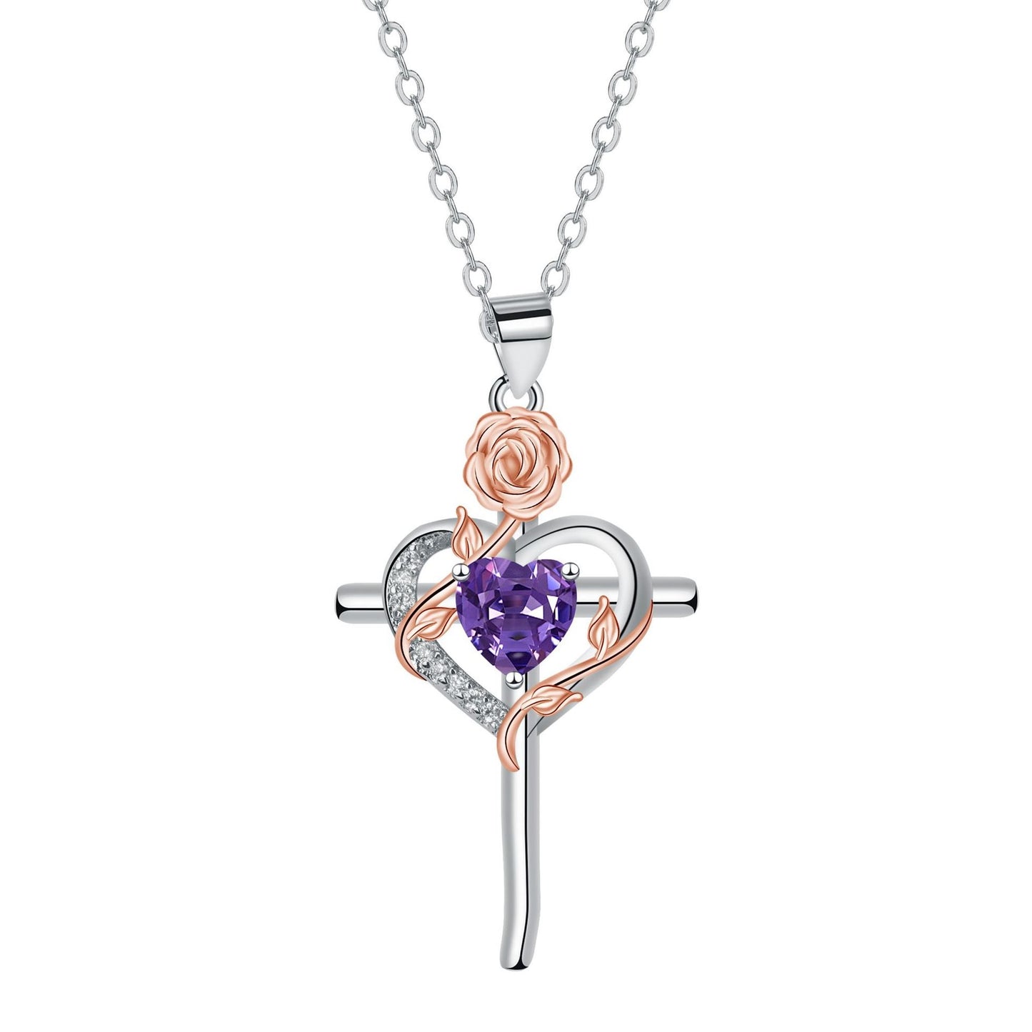 Cross Pendant Necklace Valentine's Day Gift