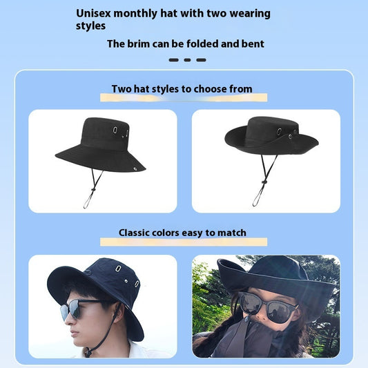 Three-piece Set Cap Fisherman Hat Sun-proof Climbing Equipment