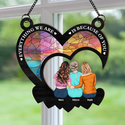 Mother's Day Decoration Gift Mother And Daughter Pendant On The Moon