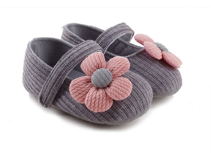Baby Girls Flower Princess Shoes - Soft Sole Lightweight Breathable Flats for Toddlers & Infants