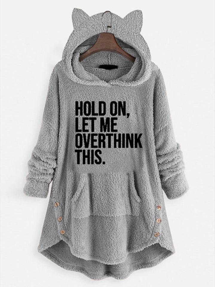 Hooded Long-sleeve Double-sided Fleece Women's Plus-size Coat