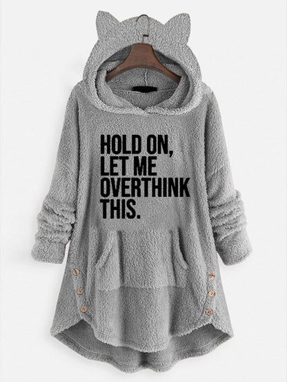 Hooded Long-sleeve Double-sided Fleece Women's Plus-size Coat