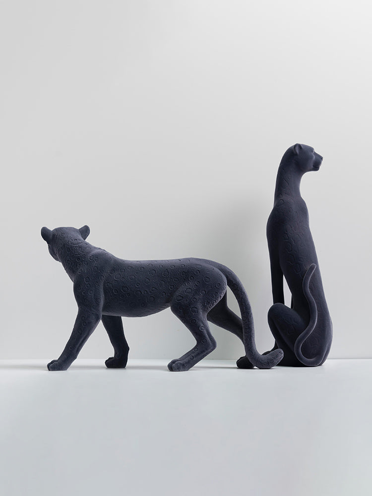 Luxury Leopard Resin Sculpture | Premium Home Decor Statue for Living Room & Office