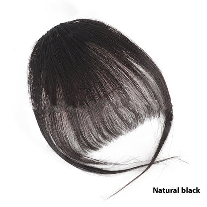 European And American Real Hair Bangs Wig Set Clip-in Bang Women's Natural Light