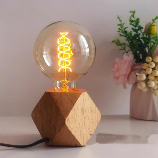 Vintage Edison Bulb Night Lamp - Japanese Aesthetic Warm Ambient Lighting
