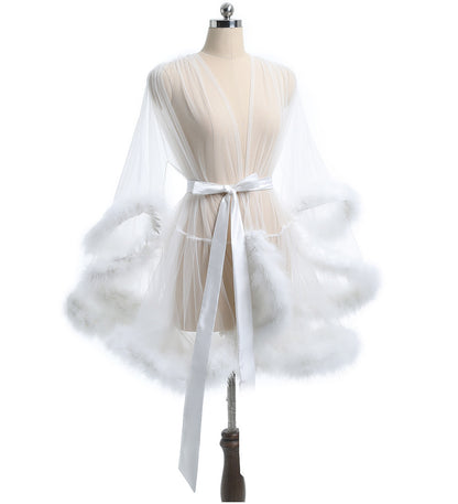Plus-size Women's Sheer, Openwork, Raw-edge Lingerie And Nightgowns