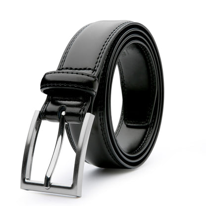Men's Leather Belt, Fashion & Classic Casual Belt with Single Prong Buckle for Jeans, Pants, Work And Business, Gift for Dad & Husband