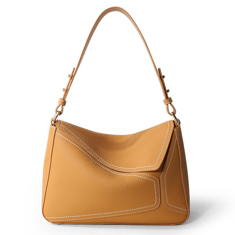 Leather Messenger Bag | Premium Cowhide Shoulder Bag