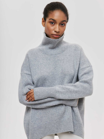 Women's Turtleneck Sweater - Soft Long Sleeve Pullover for Winter | Premium Knit Top