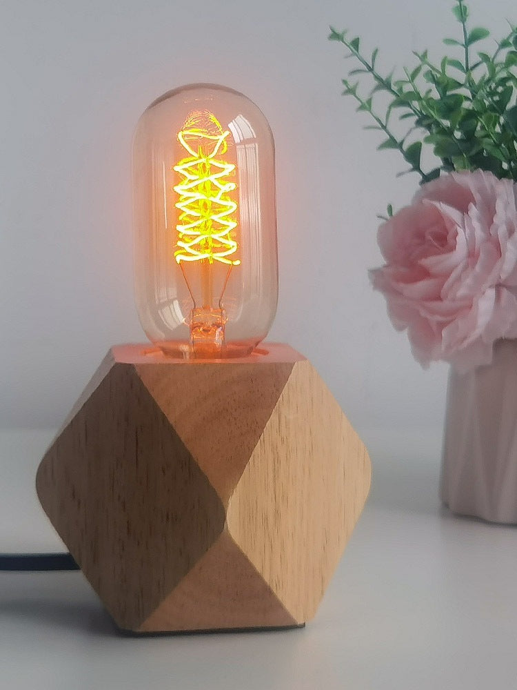 Vintage Edison Bulb Night Lamp - Japanese Aesthetic Warm Ambient Lighting