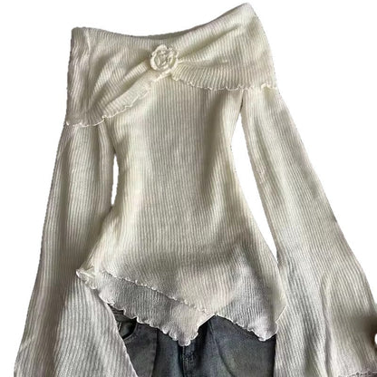 Figure-flattering Slimming 3D Floral Womens Blouse T-shirt Top