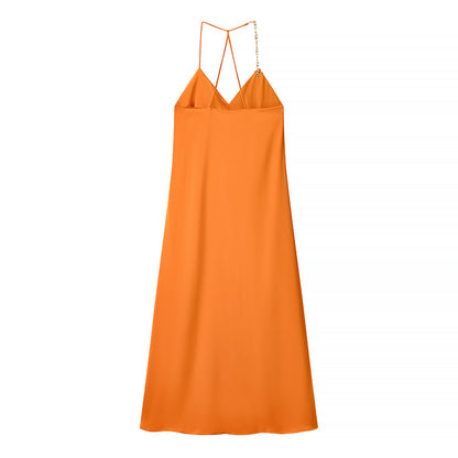 Women's Simple Style Slim Strap Dress