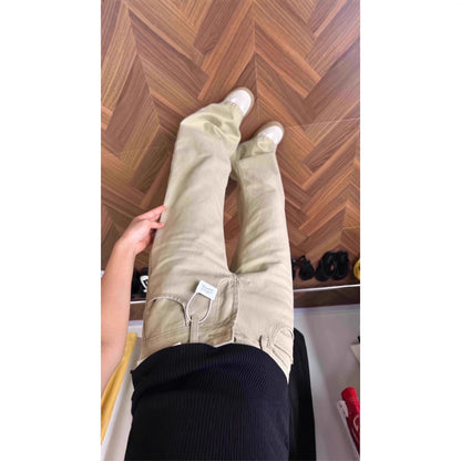 American-style Vintage Khaki Flared High-waist Brown Maillard Loose Floor-length Pants