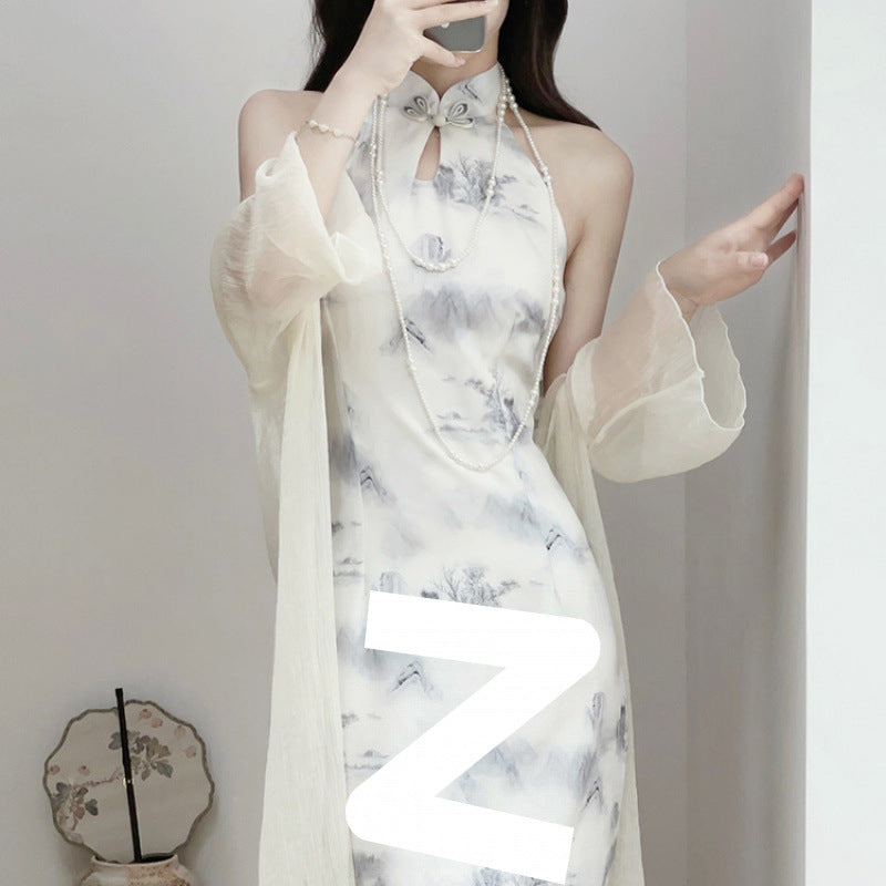 Stunning New Chinese Style Halter Neck Dress