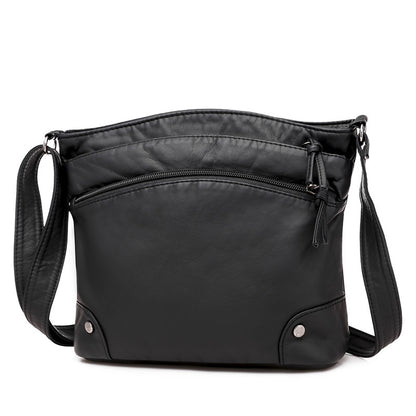 Shoulder Bag Retro Washed Leather Casual Fashion