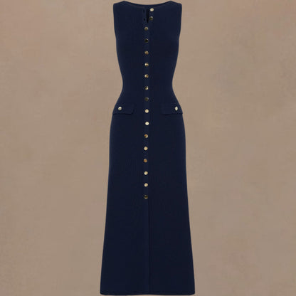 Knitted Elegant Sleeveless Dress For Women