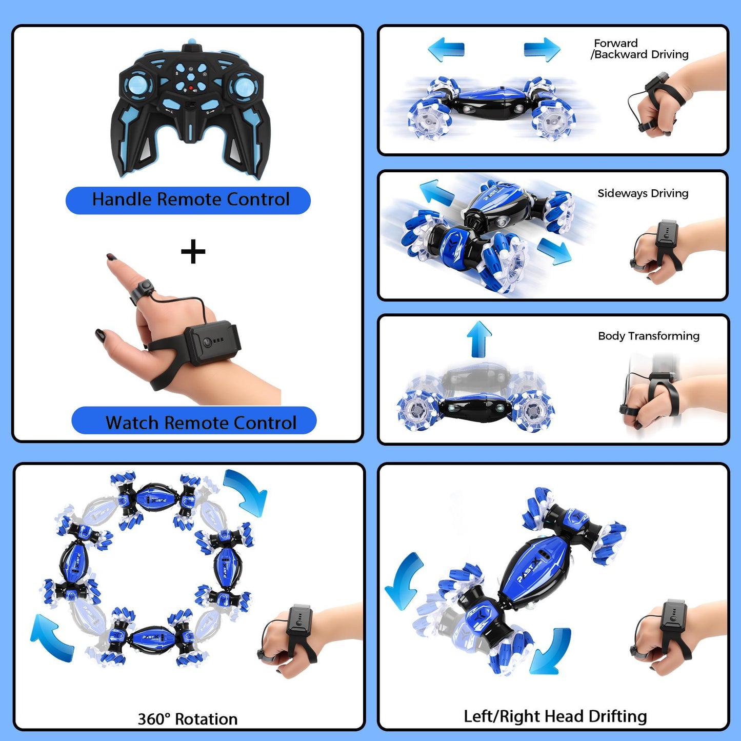 All-around Surface Drift Car With Dual-mode Controller And Gesture Control, Perfect Outdoor And Indoor Drift Car Toy As A Kids Gift