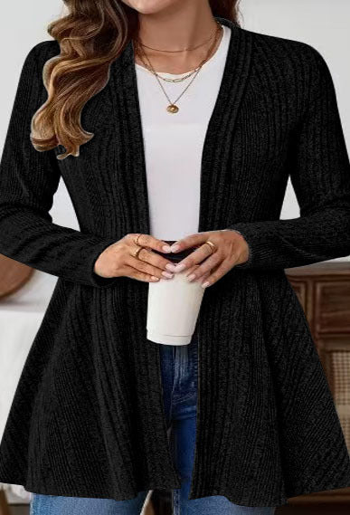 Long Sleeve Simple Cardigan Coat Mid-length