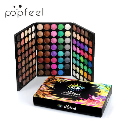 POPFEEL Mini Eyeshadow Palette - 19+ Colors Professional Glitter Eye Shadow Set for Festivals & Events