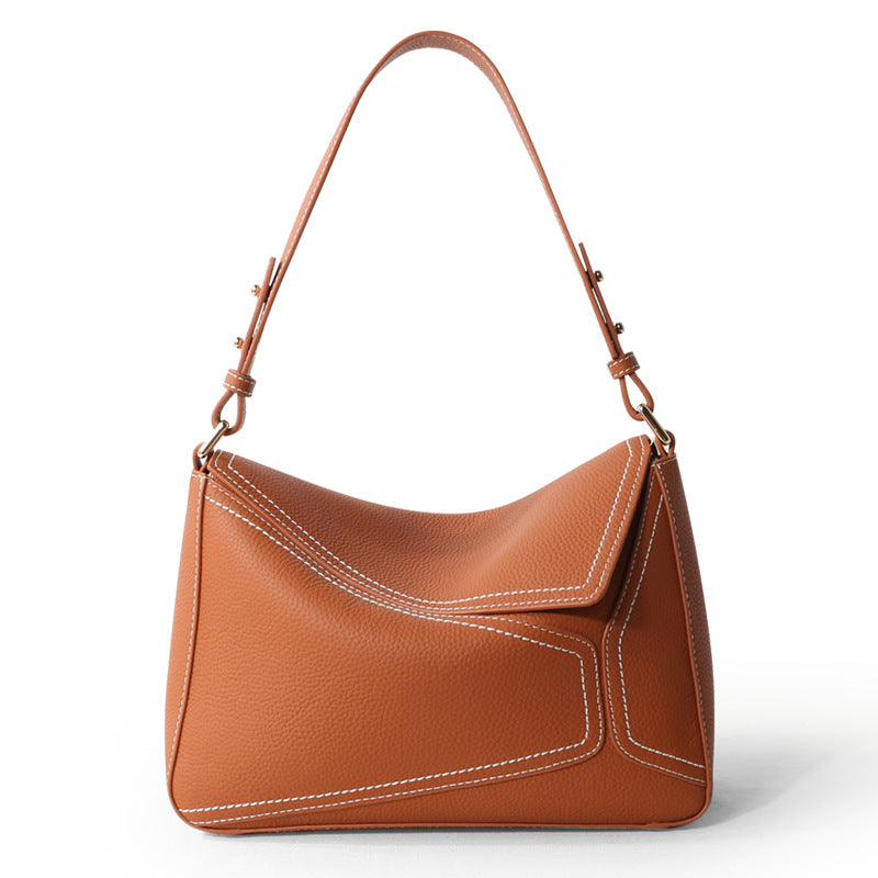 Leather Messenger Bag | Premium Cowhide Shoulder Bag