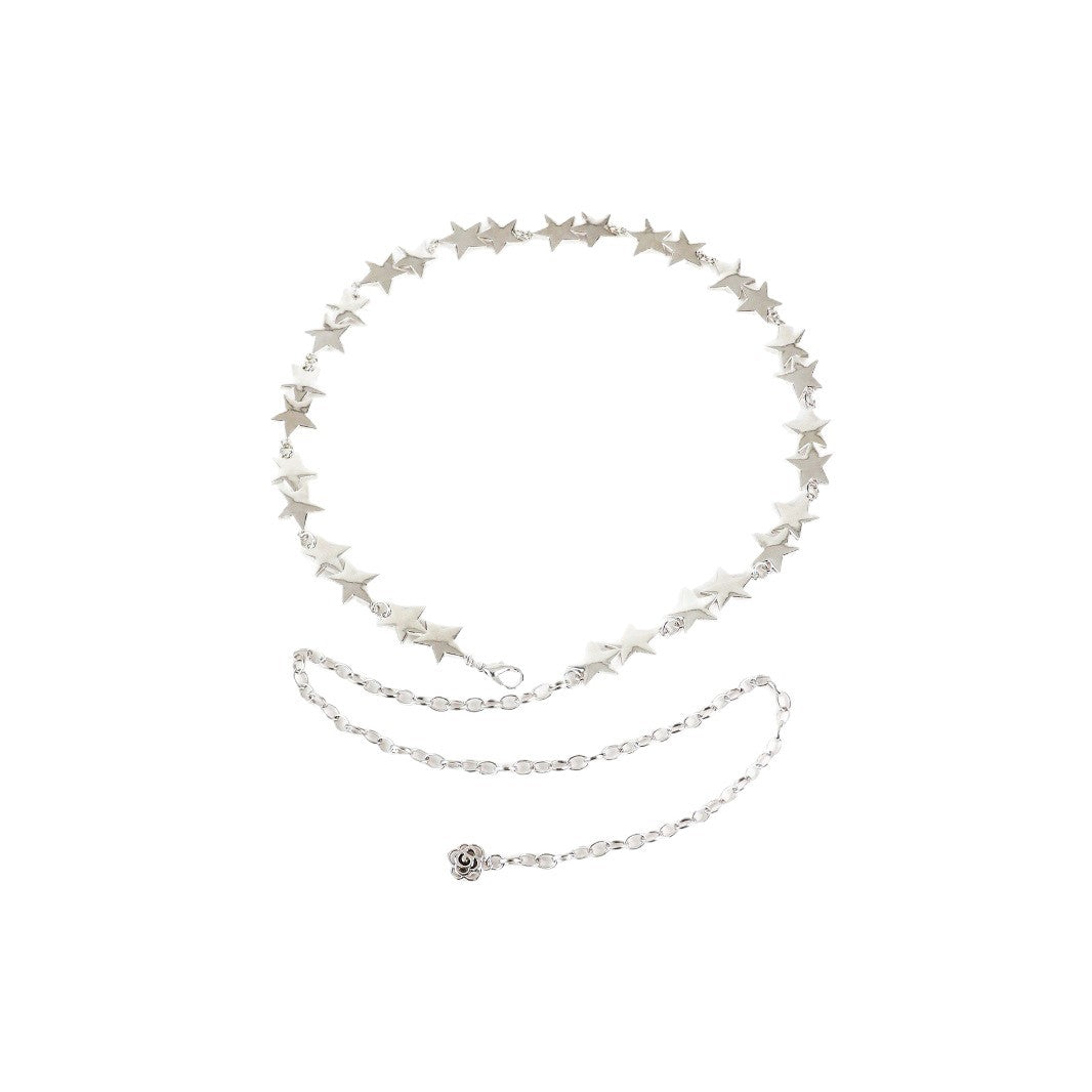 2025 New Retro Metal Star Waist Chain Women's Accessory