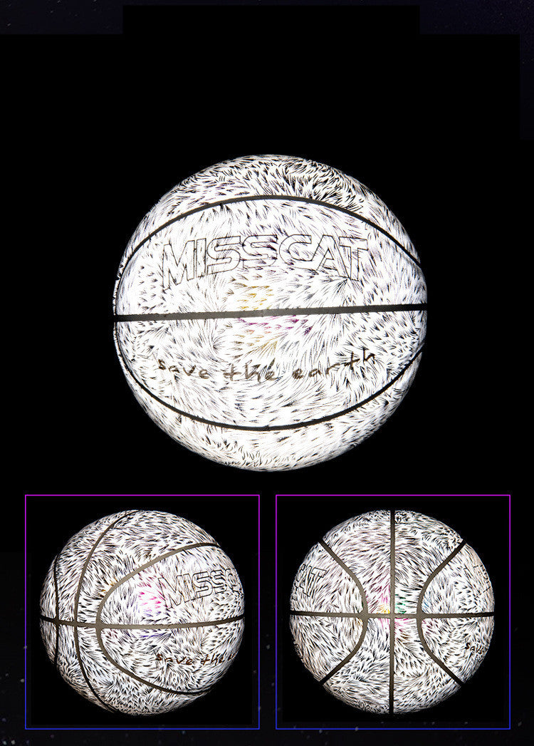 Leuchtender, fluoreszierender Basketball-Nachtspiel-Basketball