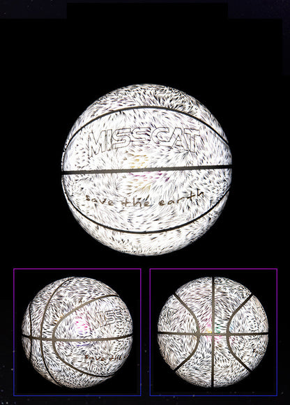 Leuchtender, fluoreszierender Basketball-Nachtspiel-Basketball