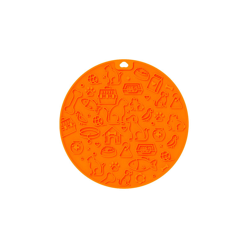 Pet Licking Mat Round Silica Gel Sucker
